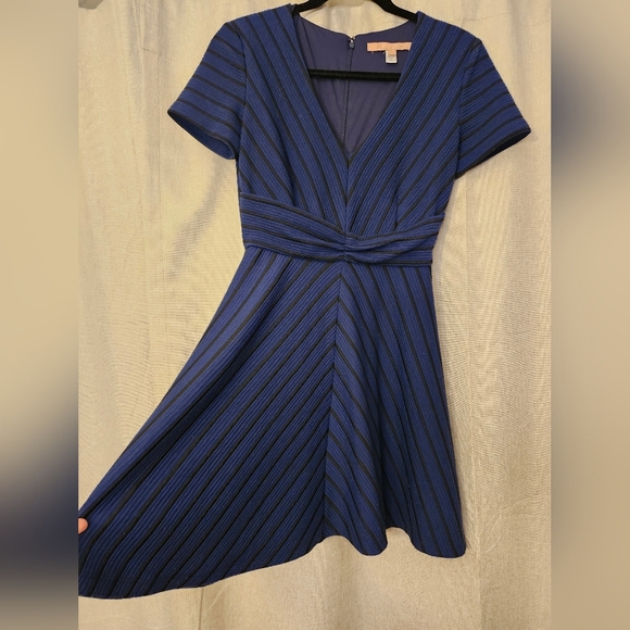 Anthropologie Hutch blue and black striped dress size XSP P2P 14.5 - Picture 2 of 9
